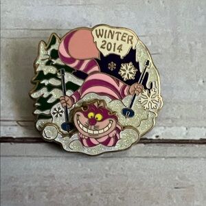 Disney Winter 2014 Cheshire Cat Pin - Pink and Green